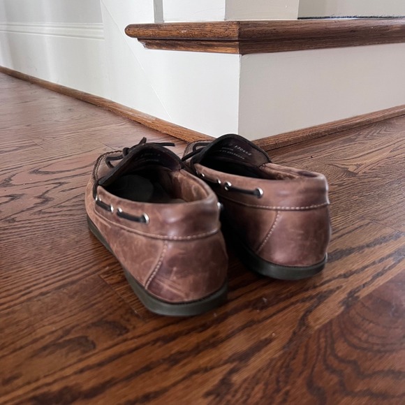 Vintage L.L Bean Men Boat Shoes Handsewn Moccasins Full Grain Leather Size 10 D - Picture 11 of 14